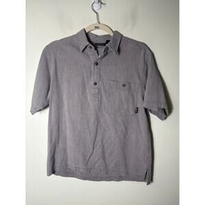 Men's Patagonia Gray Short Sleeve Organic Cotton Shirt Sz S